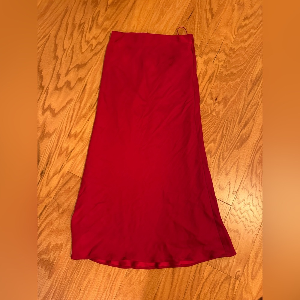 Z Supply Vibrant Red Maxi Skirt